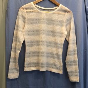 Urban Outfitters Kimchi Blue Cream L/S Lacy top-M